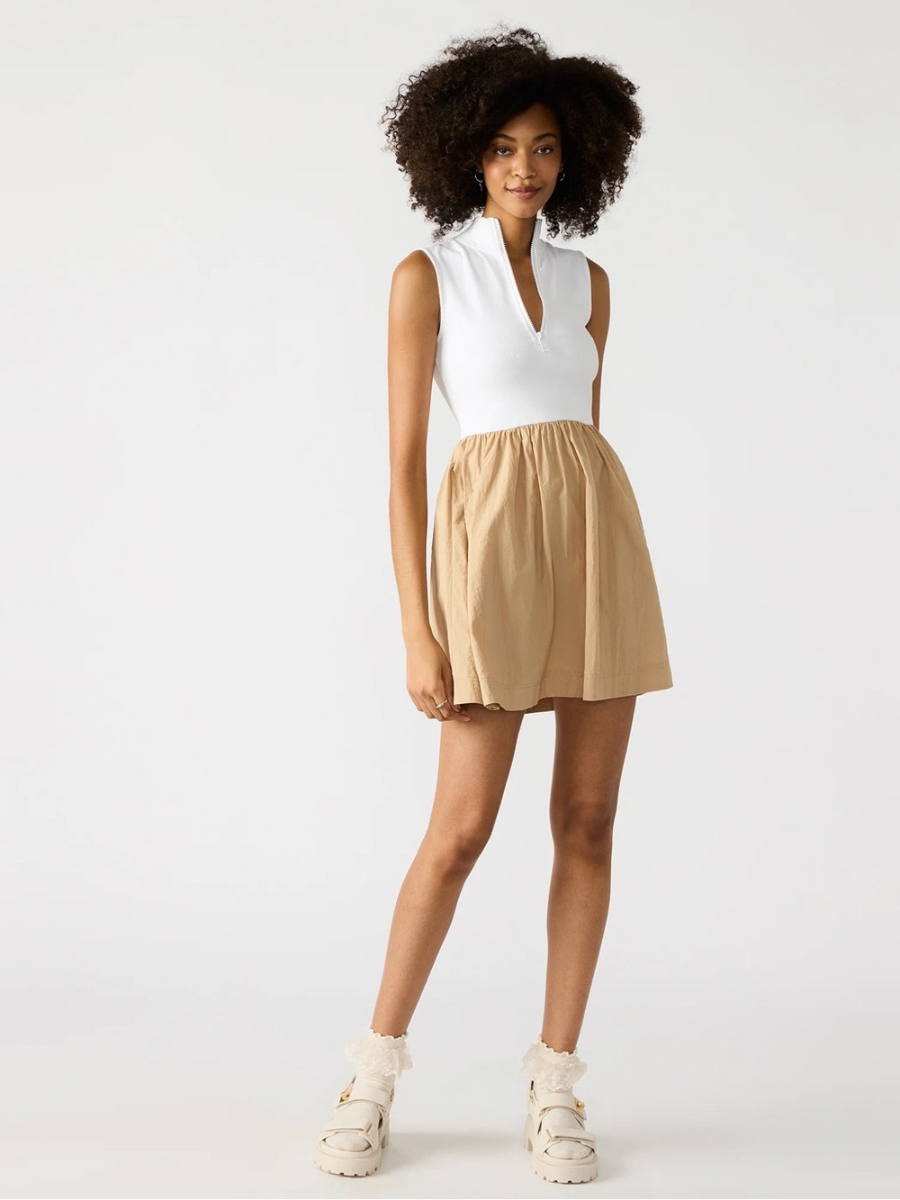 NWT Steve Madden LYON DRESS TAUPE MULTI